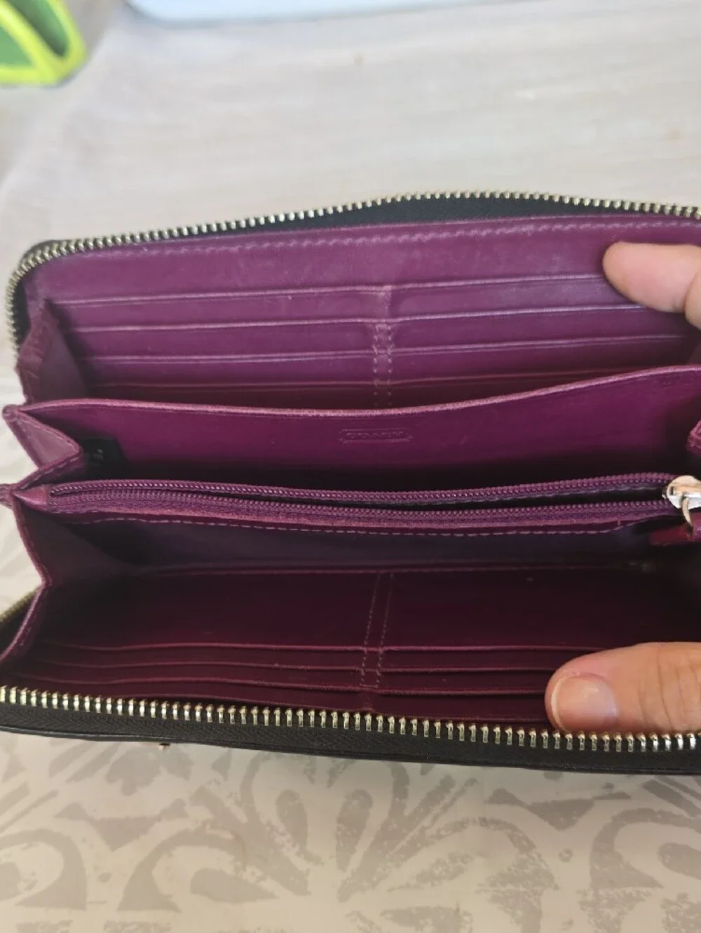 Coach Women's Zip Wallet with Buckle Detail